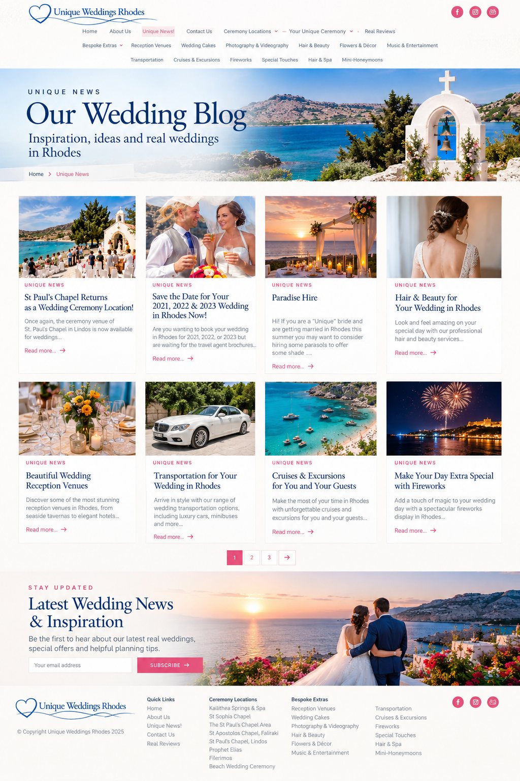 Unique News — Blog Listing design concept