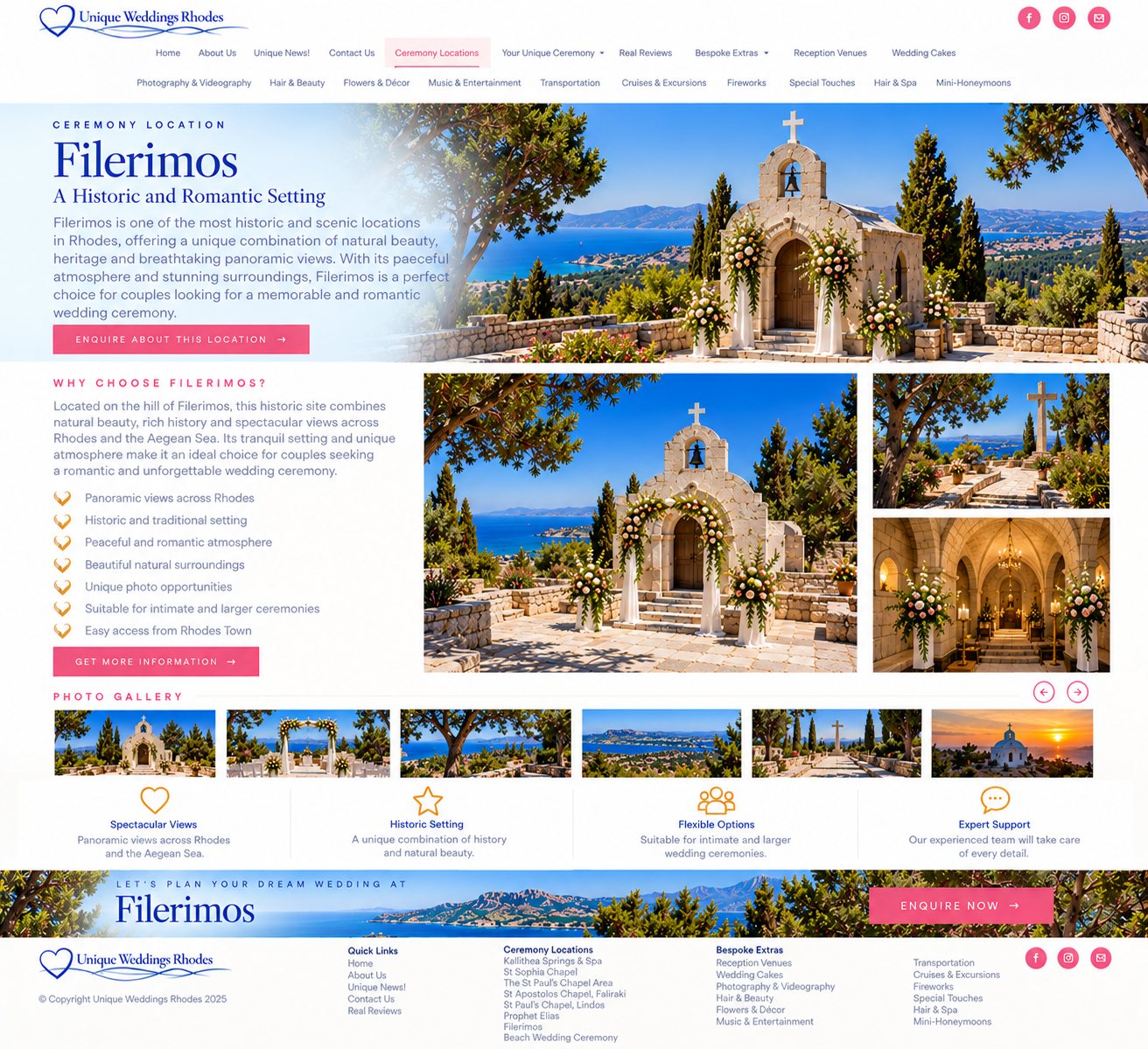 Ceremony Locations — Overview design concept