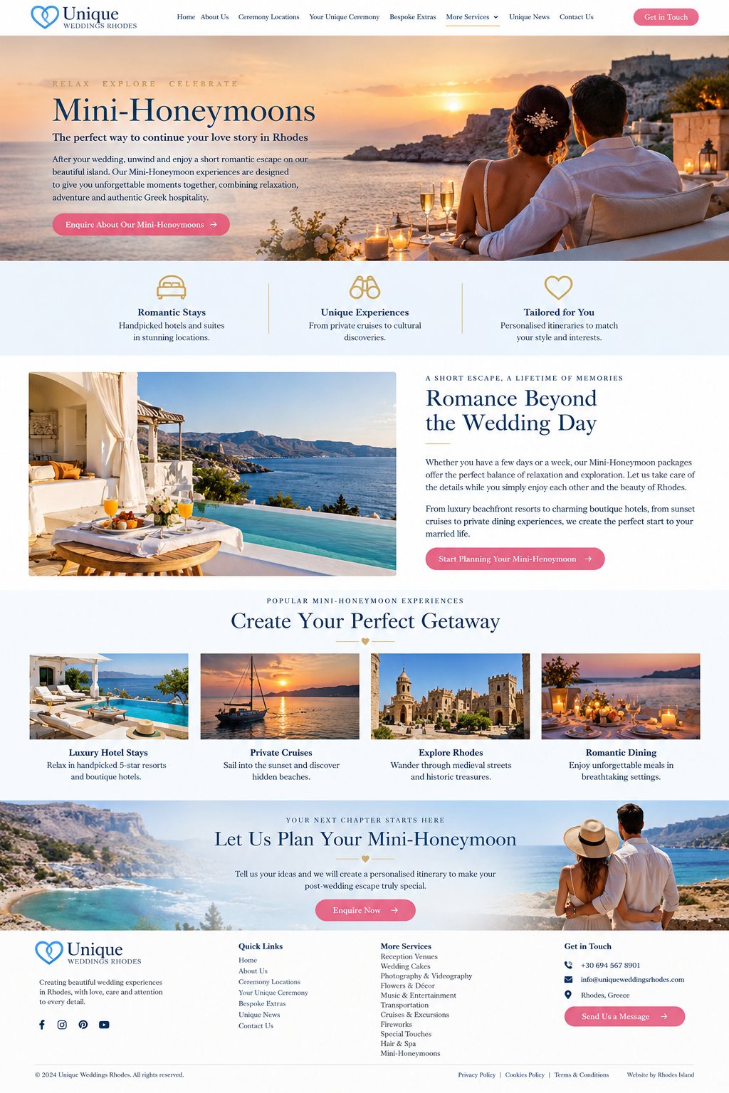 Cruises & Excursions design concept