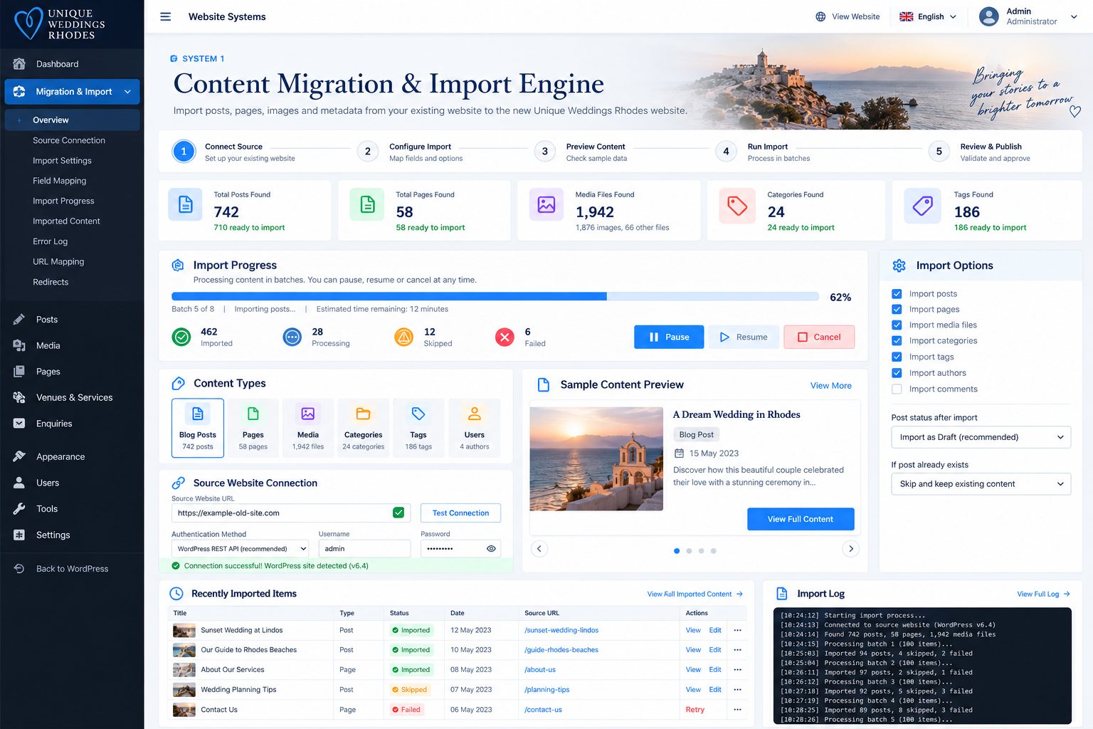 SEO & URL Migration Manager design concept